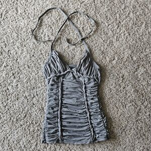 Moda International Ruched Sleeveless Halter Top